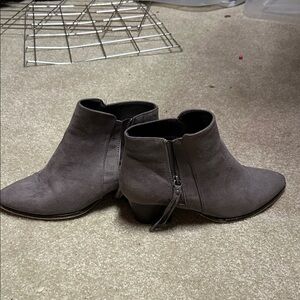 JustFab Charcoal Ankle Booties
